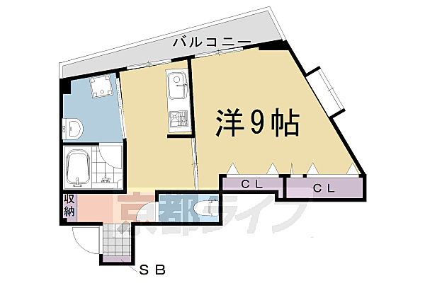 シオン 110｜京都府京都市西京区大枝塚原町(賃貸マンション1DK・2階・37.33㎡)の写真 その2