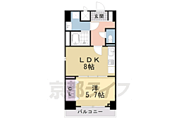 ココ　クレメント　2 4階1LDKの間取り