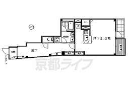 グランフィールド 3階ワンルームの間取り