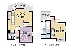 京阪本線 清水五条駅 徒歩3分の賃貸マンション 10階2LDKの間取り