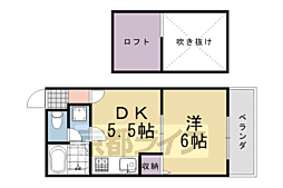 シャルレ5番館 2階1SDKの間取り
