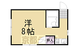 ハイツジュン 3階1Kの間取り