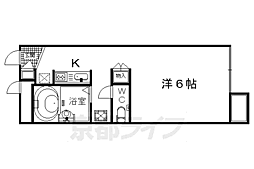 JR東海道・山陽本線 長岡京駅 徒歩35分の賃貸アパート 2階1Kの間取り