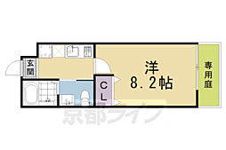 プレシャス六番館 1階1Kの間取り