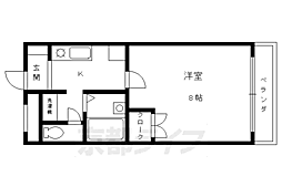 阪急京都本線 長岡天神駅 徒歩7分の賃貸マンション 3階1Kの間取り