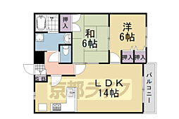ラフィーネ桂 3階2LDKの間取り