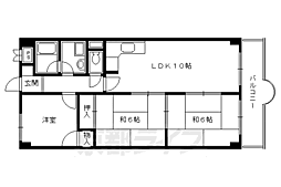 グレイスヴィラ阿部 9階3LDKの間取り