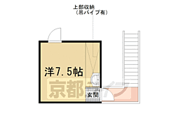 光徳庵 2階ワンルームの間取り