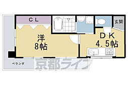 阪急京都本線 東向日駅 徒歩3分の賃貸マンション 3階2DKの間取り