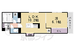 Ｄ‐ＲＯＯＭ壬生森町 3階1LDKの間取り