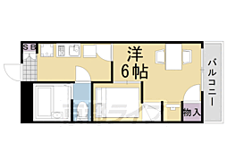 レオパレス華 2階1Kの間取り
