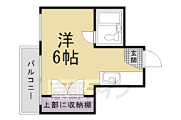第28長栄四条ＳＫハイツ 7階1Kの間取り