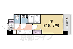 ソルテラス京都ＪＵＪＯ華 7階1Kの間取り