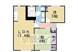 メゾン　プランドール 1階2LDKの間取り