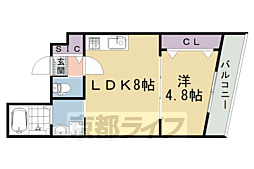 ＡＲＣＡ嵯峨嵐山 301 3階1LDKの間取り