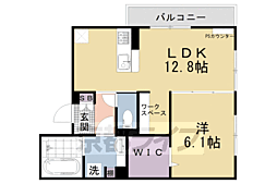 Ｍ’ｓハイツ千本三条 2階1LDKの間取り