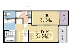 JR東海道・山陽本線 桂川駅 徒歩10分の賃貸アパート 2階1LDKの間取り