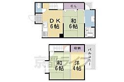 樫原釘貫貸家 3DKの間取り