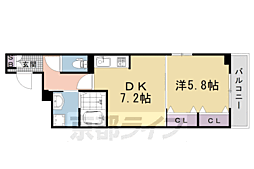 梅津東構口町アパート（028183101） 203 2階1DKの間取り