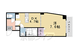 セラヴィ新丸太町 5階1DKの間取り