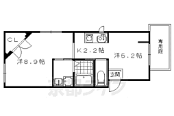 ＴＫ　ＦＬＡＴ西京極 1階2Kの間取り