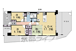 パークシティ桂ジオ 120 1階3LDKの間取り