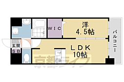 プレデコート西京極 1LDKの間取図画像