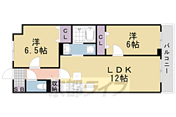 アンダンテ2 2LDKの間取図画像