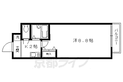 ハイツウェスティ 1Kの間取図画像