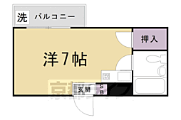フレグランス喜多仁志 ワンルームの間取図画像