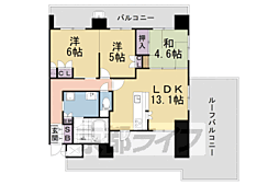アメニティ山科駅前 3LDKの間取図画像