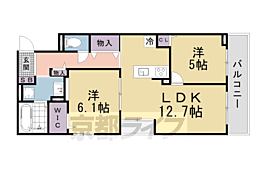 SYS大将軍 2LDKの間取図画像