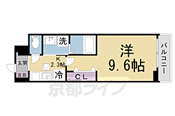 ヒカルサ京田辺大住 1Kの間取図画像