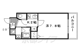 ベラジオ京都鞍馬口 1Kの間取図画像