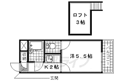 ヨーロピアン3番館 1Kの間取図画像