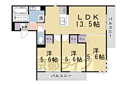 ルコアン堀川今宮 3LDKの間取図画像