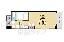 オアーゼ・ミブ 1Kの間取図画像