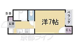 アドニス 1Kの間取図画像