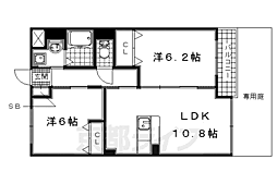 エストレーラ 2LDKの間取図画像