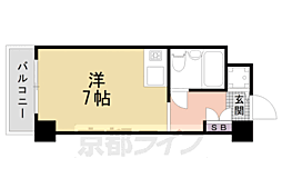 ライオンズマンション御池通 ワンルームの間取図画像