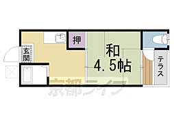 シオン荘 1Kの間取図画像