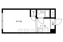 プチモンド京都 1Kの間取図画像