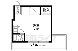 リエス東堀川 1Kの間取図画像