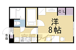 レオパレスハーツフィールド 1Kの間取図画像
