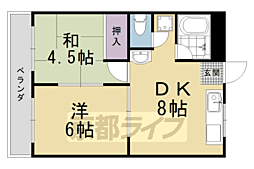サンシャインコーポ新宮 2LDKの間取図画像