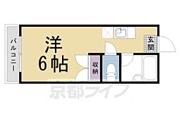 北浅ハイツ 1Kの間取図画像