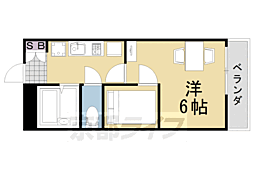レオパレス華 1Kの間取図画像