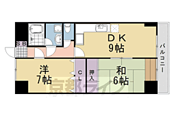 ネクストライフウエスト 2DKの間取図画像