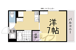 ネクストライフ太秦天神川 1Kの間取図画像