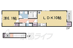 京都市営烏丸線 くいな橋駅 徒歩10分 2階/-
